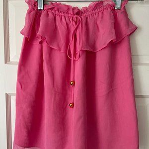 Milly Pink Strapless Top